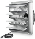 KEN BROWN 18 Inch Shutter Exhaust Fan, 2450CFM High Speed Wall Mounted Vent Fan with 1.65m Power Cord, Ideal for Garage, Attic, Greenhouse, Shed, Shop