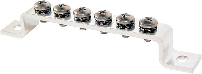 Blue Sea Systems 2306 100 Amp Mini Grounding BusBar with 6 screws, Silver