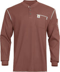 FR Shirts for Men CAT2/HRC2 Flame Resistant Shirts 6.5oz Light Weight Long Sleeve Fire Retardant Shirts