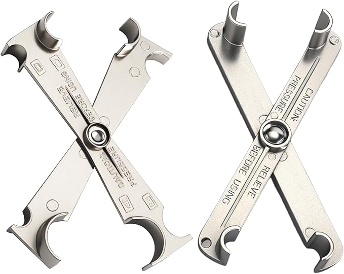 2PCS Scissor Fuel Line Disconnect Tool, Fuel Filter Removal Tool for 3/4" 5/8" 1/2" 3/8" 5/16", Multi-Purpose Wrench for Fuel, Heater & A/C Line Service, Compatible with GM Ford Mazda