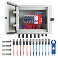 6 String Solar PV mc4 Metel Combiner Box 16A Rated Current Fuse 63A Air Circuit Breaker Out Door IP65 Waterproof (6 String- 16A)
