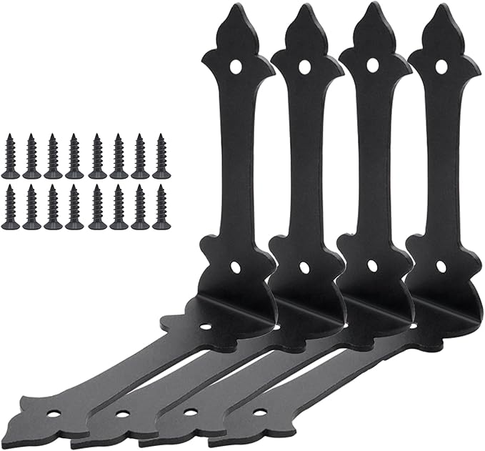 Corner Protector, 4 Inches Furniture Corner Guards Corner Bracket Metal Embellishments with Wood Funiture Decorative Metal Rustic Hardware for Home Edge Corner Hardware Accessories (4)