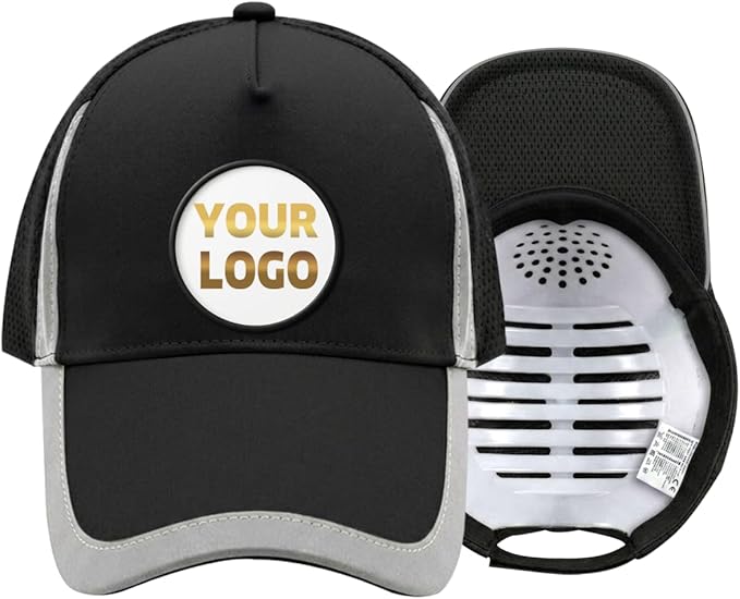 YOWESHOP Reflective Safety Baseball Cap Customize Logo with Removable PE Shell Hi-Vis Safety Work Hat