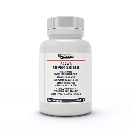 MG Chemicals 842WB Super Shield Water Based Silver Conductive Paint, 150ml Plastic Jar