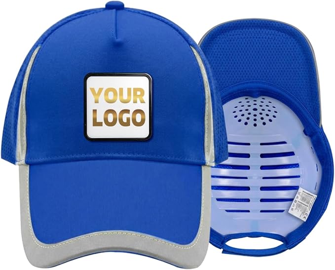 YOWESHOP Reflective Safety Baseball Cap Customize Logo with Removable PE Shell Hi-Vis Safety Work Hat