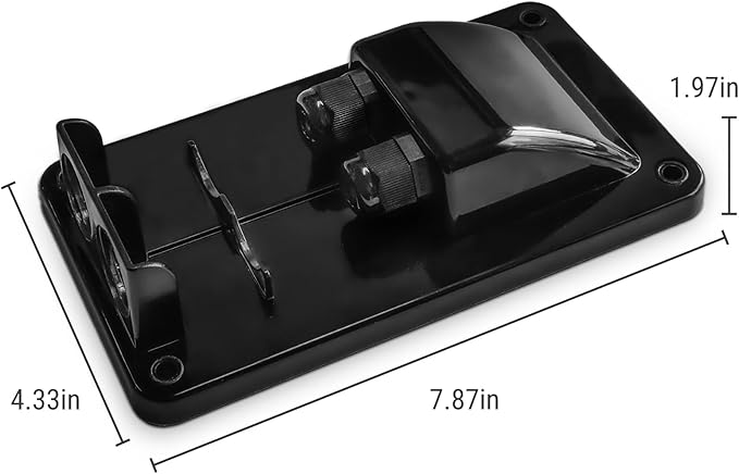 Newpowa Solar Double Cable Entry Gland Box Waterproof Dual Wire Connector Adapter Housing Plate ABS Mount Ideal for Marine Use, RVs, Caravans, Boats