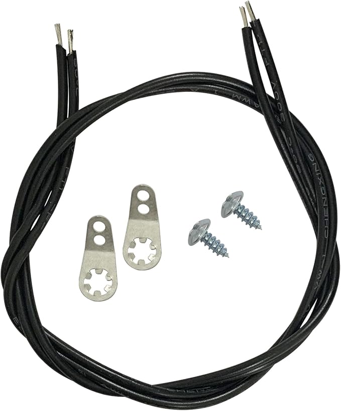 001-2869-000, 2 Sets Guitar Cavity Ground Lug with Screws and Ground Wires, Compatible with F Style Guitars, Shielding & Grounding Kit