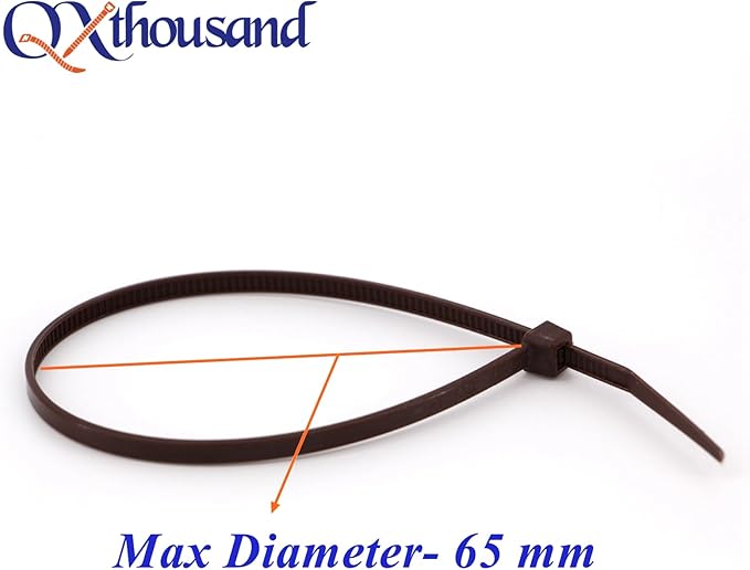 10 Inch Dark Brown Zip Ties Outdoor Use-Pack of 100, Self Locking Plastic Cable Ties for Fence, Small DIY Tie, Cable Management Outside Garden Trellis Tightening Tool, Cord Strap Halloween Decorations