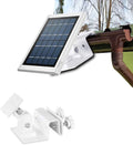 HOLACA Weatherproof Gutter Mount for Ring Solar Panel- Adjustable Aluminum Alloy Outdoor Mount Accessories for Ring Solar Panel (White)