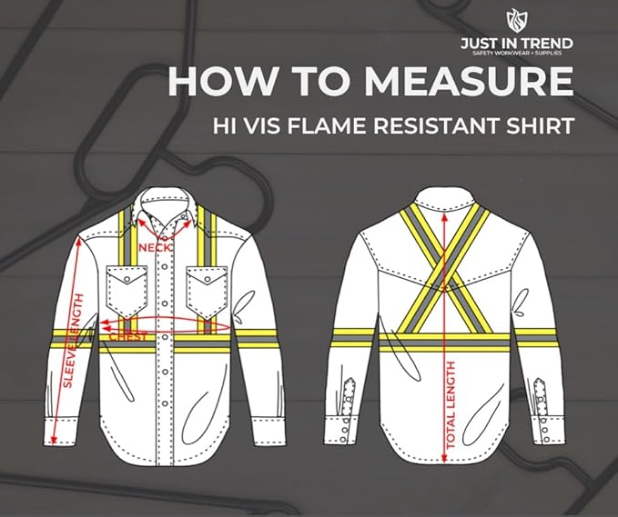 Flame Resistant High Visibility Hi Vis FR Shirt - 100% C - 7 oz