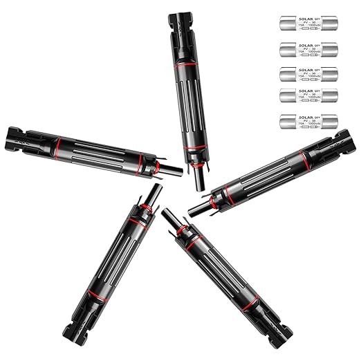Waterproof in-Line Fuse Holder 1000V 15A 5PCS for Panel and Solar Controller Solar Panel Fuse Solar Energy