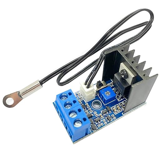 DC 12V 1A Automatic PC CPU Fan Temperature Control Speed Controller Case Fan Speed Governor with Sensor for 2 3 4 Wire Fan