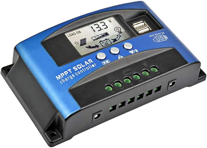 SUNYIMA 100A MPPT Solar Charge Controller with LCD Display Dual USB Multiple Load Control Modes,New Mppt Technical Maximum Charging Current (100A)