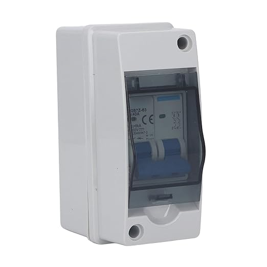 40A 1000V DC Disconnect Switch, Compact Circuit Breaker with IP65 Enclosure, Transparent Cover for Solar PV Systems in Home RV Applications