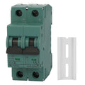 DC Thermal Magnetic Miniature Circuit Breaker, 500V 2 Pole 40 Amp Circuit Switch for Solar, DIN Rail Mount DC Isolator(C40A)