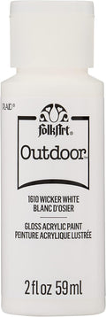 FolkArt Outdoor Acrylic Paint in Assorted Colors (2 Ounce), 1610 Wicker White