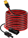 16.4FT Solar to XT60 Charge Extension Cable,12AWG Solar Connector to XT60 Adapter Extension Cable for Solar Panel to Battery RV Portable Power Station Solar Generator(5M)