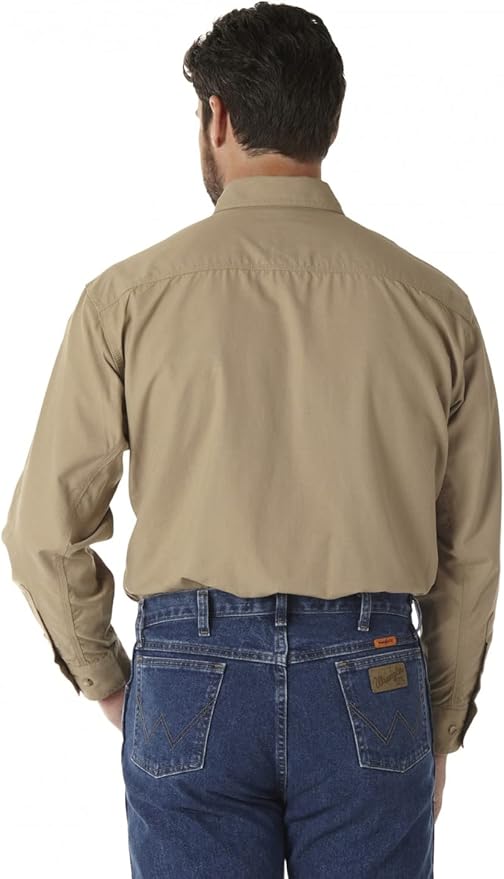 Wrangler Riggs Workwear Men's FR Flame Resistant Two Pocket Work Shirt