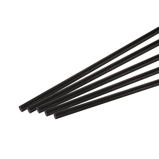 MECCANIXITY Carbon Fiber Rod, 7mm x 200mm Carbon Rod Bar for RC Plane DIY Craft Kite Wing Tube Quadcopter Arm Repair Pack of 5