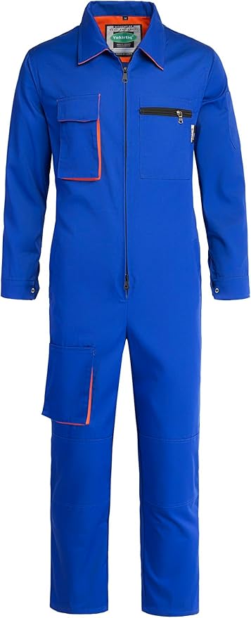 Men's Coveralls Mechanic Work Jumpsuit Multi Pockets Overalls Long Sleeve Workwear Coverall