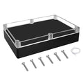 LeMotech Electrical Box Clear Cover Project Box IP65 Waterproof Junction Box ABS Plastic Case Universal Enclosure for Electronics, Black 10.3"x 7.1"x 2.3"(263x182x60mm)(Pack of 1)