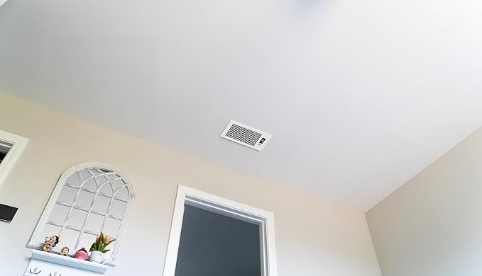 Quietcool Register Booster Fan for 4" x 12" Registers - Smart App Control - Quiet Vent Fan with Auto Thermostat - 10 Speeds