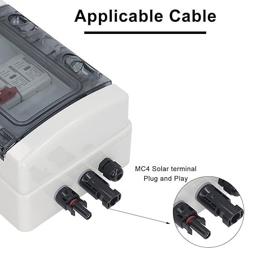 PV Combiner Box, Solar Photovoltaic Combiner Box, Outdoor Breaker Box with DC500V 32A for Solar Panels System