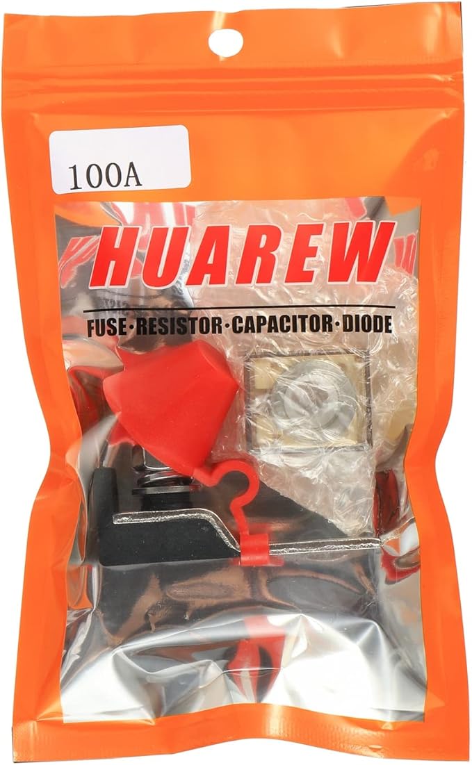 100 AMP MRBF Terminal Block Fuse Holder Single Stud 5/16" (M8) Compact Rated Battery Fuse 100A