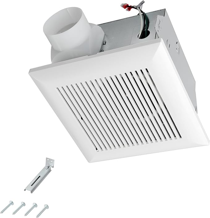 Amazon Basics AB-BV101 Air Ventilation Fan, Exhaust Fan, 70 CFM / 2.0 Sones, White