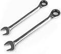 Egofine 3/4 ratchet wrench and 7/16 wrench, SAE Ratcheting Wrench Set, Industrial Grade Gear Spanner with 12-Point Design, 72-Tooth Ratchet, Chrome Vanadium Steel