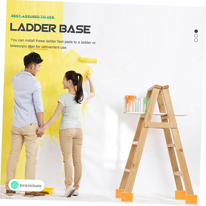 POPETPOP 8Pcs Non Slip Rubber Ladder Feet Caps Durable Stabilizer Foot Covers for Enhanced Safety and Grip Various Surfaces Easy Installation for Home Repairs and Construction Work