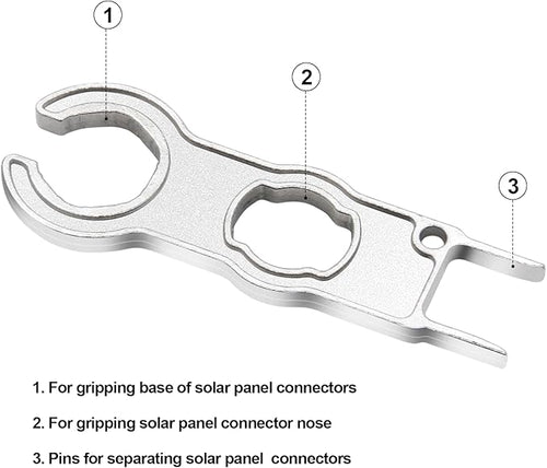 1 Pair Solar Spanner Wrench for MC4 Connectors, Solar Connector Tool Assembly Spanners Wrenches, Solar Panel Connector Tool, Solar PV Disconnect removal Tools