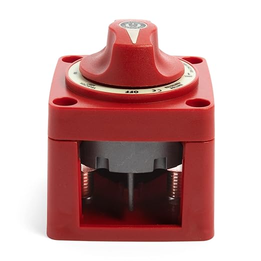 Spartan Power 300A Battery Combiner and Selector Switch 4 Position Red