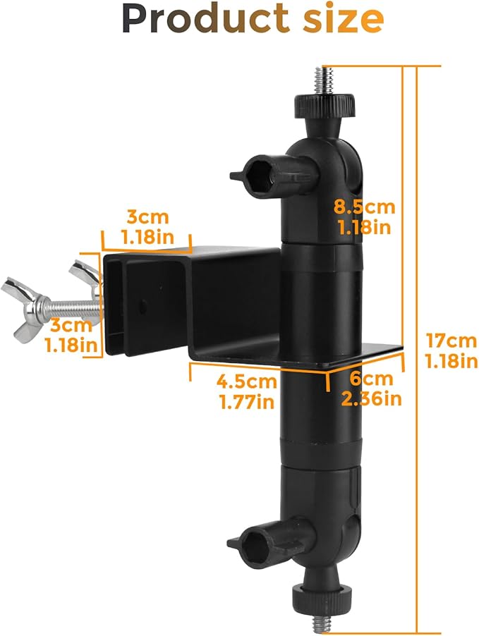 2-in-1 Gutter Mount for Battery Video Cameras & Solar Panels – Adjustable 360° Rotation, 90° Tilt, No-Drill Outdoor Mount for Stick Up Cam, Spotlight Cam, Solar Panel, 1 Pack