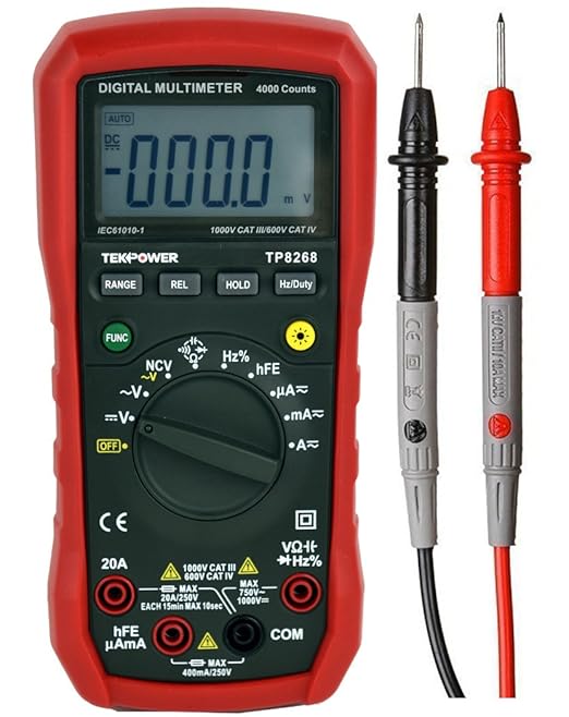 Tekpower TP8268 AC DC Auto/Manual Range Digital Multimeter with NCV Feature