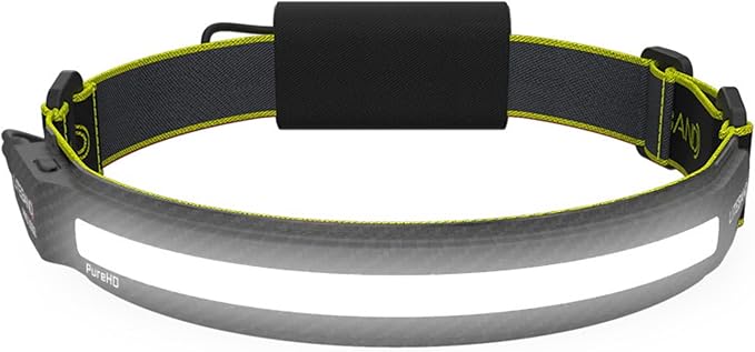 OPTIMAL VENTURES LITEBAND PRO Rechargeable LED Headlamp, 1400 Lumens, 210° Wide Beam, PureHD High CRI Light, Hard Hat Compatible, Professional No-Bounce Fit, IPX5 Weather Resistant, Carbon
