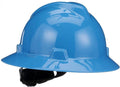 MSA V-Gard Full-Brim Hard Hat with Suspension - Polyethylene Shell, Superior Impact Protection and Self Adjusting Crown Straps - Standard Size Hard Hat
