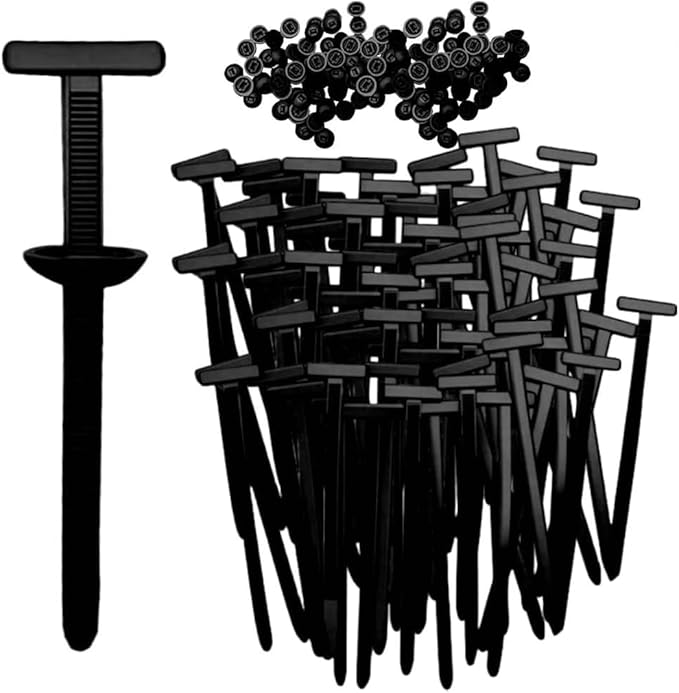 50pcs Nylon Universal Cable Tie Buckles, New Multifunctional Nylon Zip Ties With Pin & Button Design Plastic Cable Ties Tool Fasteners Car Body UV Resistant Zipties for Car Daily Repair