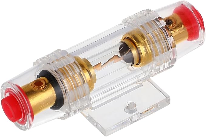 4-8 Gauge AWG Inline 40 Amp Fuse Holder with 40A AGU Fuses for Car Audio Alarm Amplifier Subwoofer in-line Fuse Holders (40Amp)