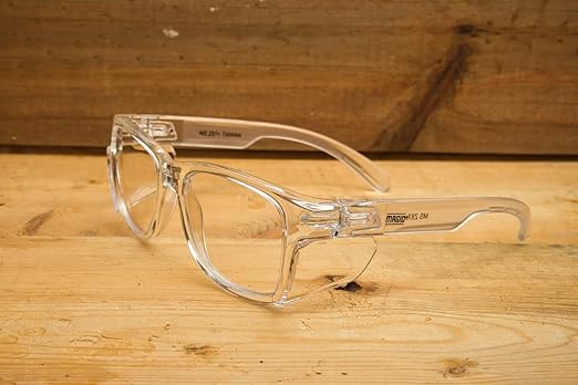 MAGID Y50 Safety Glasses, ANSI Z87.1, Anti-Fog UV Protection, Clear Lens, Side Shields, Clear Frame, 12 Pairs, Y50CLAFC