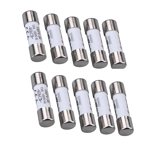 10 Pcs 10x38mm 1000V DC fusible Solar PV Photovoltaic Fuse 15A in line Fuse 15A CE UL:1000V DC In20A/40.3kA