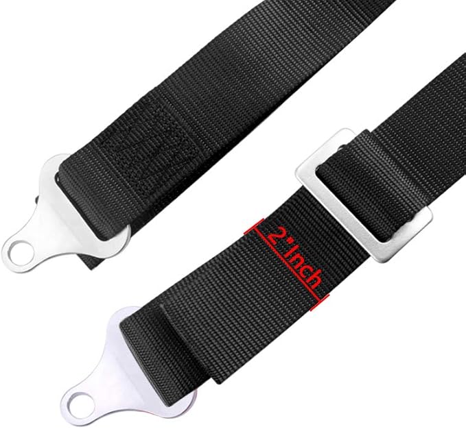 RASTP 4 Point Safety Harness Set with Ultra Comfort Heavy Duty Shoulder Pads,(Pack of 1) (Black)
