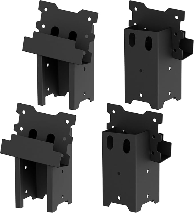 Deer Blind Brackets, Outdoor 4 x 4 Platform Bracket, 12 / 14 Gauge Steel Elevator Brackets for Deer Stand, Hunting Blinds, Shooting Shack