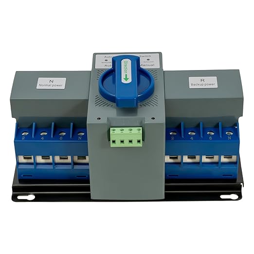 DNYSYSJ 110V 4P 63A Automatic Transfer Switch, Dual Power Generator Transfer Switch, Dual Power Generator Changeover Switch Self Cast Conversion 60HZ AC-33iB 6A-63A (4P/63A)