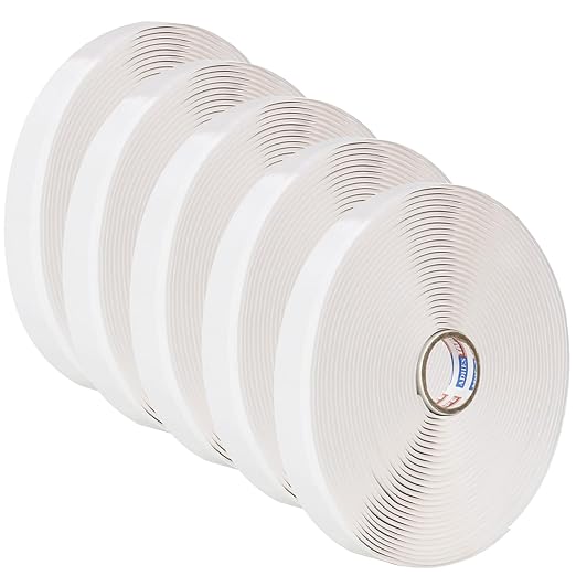 ADHES Premium Butyl Sealant Tape 1/2" x 30 'x 1/8", 5 Rolls White Butyl Rubber Sealant Tape for RVs, Vehicles, Marine and Home Repair – Ideal for Headlights, Windows, Doors, and Windshields