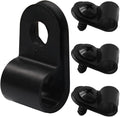 60 Pcs R-Type Cable Clip Wire Clamp, 1/4 Inch Nylon Cable Clamp Rope Light Mounting Clips Wire Fasten with 60 Screws for Wire Management and Cable Management