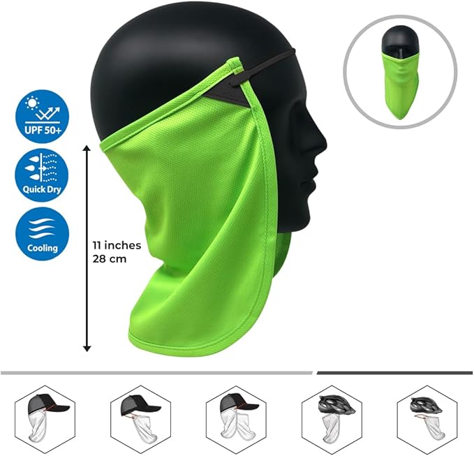 CoolNES - UV Sun Protection Neck Drape Adjustable Multifunctional 2 in 1 Face Covering for Outdoor Fishing - Unisex