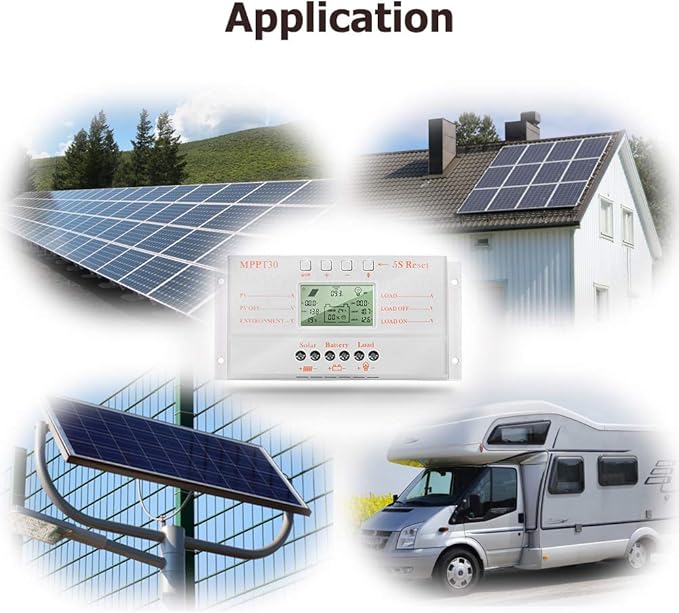 SolaMr 12A Solar Charge Controller MPPT 12V/24V Intelligent Solar Panel Charge Controllers with LED Screen Display USB Port 5V Output Solar Panel Battery Regulator