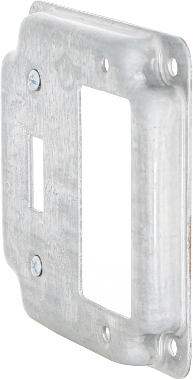 Hubbell-Raco 814C 1 Toggle and 1 GFCI 4-Inch Square Exposed Work Cover