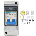 2P 32A 1000V DC Circuit Breaker, 6KA IP65 Waterproof DC Isolator Switch Solar Disconnect Switch for Solar Panel PV System Solar Panels Switch Panel Solar Panel Disconnect Switch